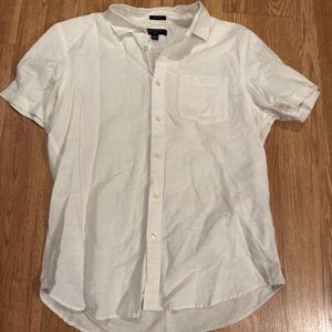 Banana Republic White Casual Button Down Shirt